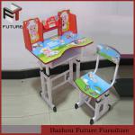 cheap children furniture colorful school desk and chair FUT-27 kids study desk and chair