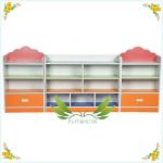 children library furniture/kids book shelf/kids wooden bookcase KF-038 kids book shelf