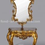 Classic console table and mirror set, decoration console mirror