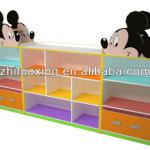 colorful Mickey cartoon shape children toy storage cabinet