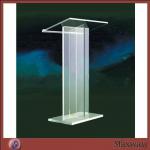 Contemporary Frosted Acrylic Church Lectern Podium /Cheap Church Pulpit with Cross MW-AD-103