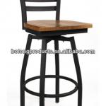 Dining Furniture Swivel Metal Bar Chair 135-BSS--Swivel Ladder Back Metal Barstool