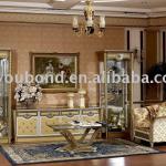 E16 living room golden antique high floor cabinet furniture