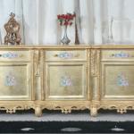 European Style handwork solid wood floor cabinet/TV Cabinet