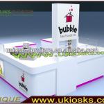 eyecatching 12*15ft mall bubble tea kiosk design,mall frozen yogurt kiosk design,mall ice cream kiosk design with UL Certificate K-11227 bubble tea kiosk design