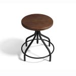 Fine Art Adjustable Stool ( solid wood top)-powder coated/galvanizing FA-3017