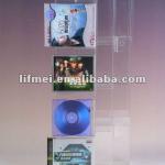 Free standing tabletop clear acrylic CD/DVD display rack CD24