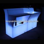 Glowing led bar table/ Modern bar table sets/ illuminated outdoor furniture BYB4019S&amp;BYB4019C