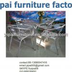 good quality aluminum console square table set YC002,YT8A