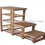 Handmade Eco-friendly and Functional Bamboo flower shelf, stand, rack OEBF061