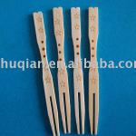 healthy and green fruit fork made from natural bamboo BFF001