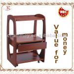 high-class beauty wooden hair salon trolley B-691(Brown)