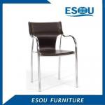 High-shine Chrome Finish and Thick Faux Bonded Leather Directors Chair AC011-RVC