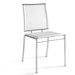 Hot Sale White Leather Chromed Legs Restaurant Chair ALC-1866