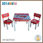 HT-SCTC01 Racing Car Wooden Children Table and Chair HT-SCTC01
