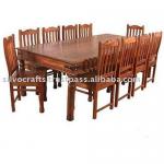 Indian Jodhpur Rajasthan Solid Sheesham Wood Dining sets with Dining Tables &amp; Dining Chairs for Home &amp; Restaurant Furniture VDF-1436