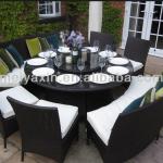 Indoor Furniture Unique Round Rattan Dining Set MD-E26