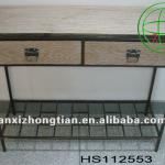 iron and wooden desk wooden furniture HS112553