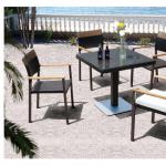 Joliet 2014 Garden used tables and chairs for restaurant PE Wicker Pool Furniture AR-T410,AR-C296C