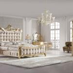 king size bedroom set in high gloss/elegant and luxurious champagne gold bedroom set #316