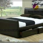 KING SIZE LEATHER BED FRAME 8019BR-3