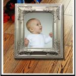 lovely neonate photo frame carving wooden frame G9