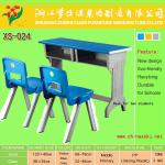Manufacture Student Double Plastic Desk and Chair XS-024