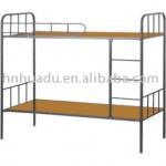 metal student bed with chipboard