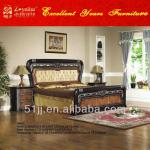 Middle East style bedroom set furniture 044058 super king bed night stand wardrobe closet Bedroom set 044058