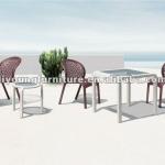 Modern Coffee Shop Tables and Chairs/Rattan Chair and table LG75-9311&amp;9506 LG75-9311&amp;9506