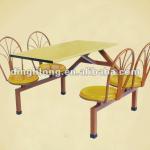 modern design durable woood and metal frame fast food table FT-L13517