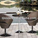 modern outside rattan wicker chair and adjustable table B83, D22