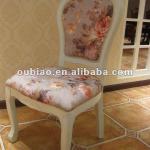 modern white wood wedding chairs in fabric H036