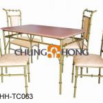 Natural Bamboo Dining Table And Chair