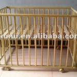 Natural Poplar Wooden Baby Cot JMBC001