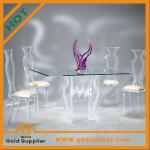 New design acrylic round coffee table with leg Gold-TB1154 Gold-TB1154