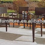 new design aluminum rattan western restaurant table set YPS016 YPS016
