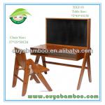 New Product--72*40*45CM Adjustable&amp;Mulitifunction Bamboo Detachable Kids Study Table and Chair With Blackboard,School Furniture XXZ-01