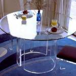 new style fashion acrylic dining table and chairs FUR-053