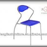New style living room chair 1.1mm chrome Metal base wholesale Dining room plastic chair 9#