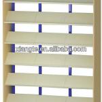 nice designed school furniture single-faced wooden steel library bookshelves, metal and wood book display rack XTGH110