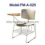 No.FM-A-025 Solid iron frame study chair with writing pad FM-A-025