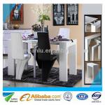 Offer new design elegant and modern removable mdf white dining table WLDT-010(3)