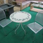 Outdoor Round Marble Top Dining Table Set 201235 201235
