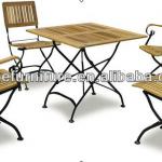 Patio garden teak table chair garden furniture / iron steel furniture BZ-DS009