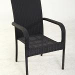 Patio wicker dining stack chairs