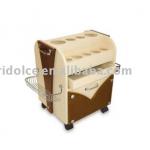 Pedicure wood trolley carts with wheels used nail salon equipment F-2792FX F-2792FX