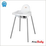 plastic baby high chair, white color children chair, dinner chair set 128-1