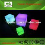 plastic rechargeable flashing led cube table KDP-ES018