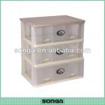 plastic utility cabinet with wood cover wide drawer 3-5 layer WF388/WF488/WF588